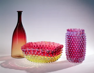 Amberina-Flasche, New England Glass Company, 1885